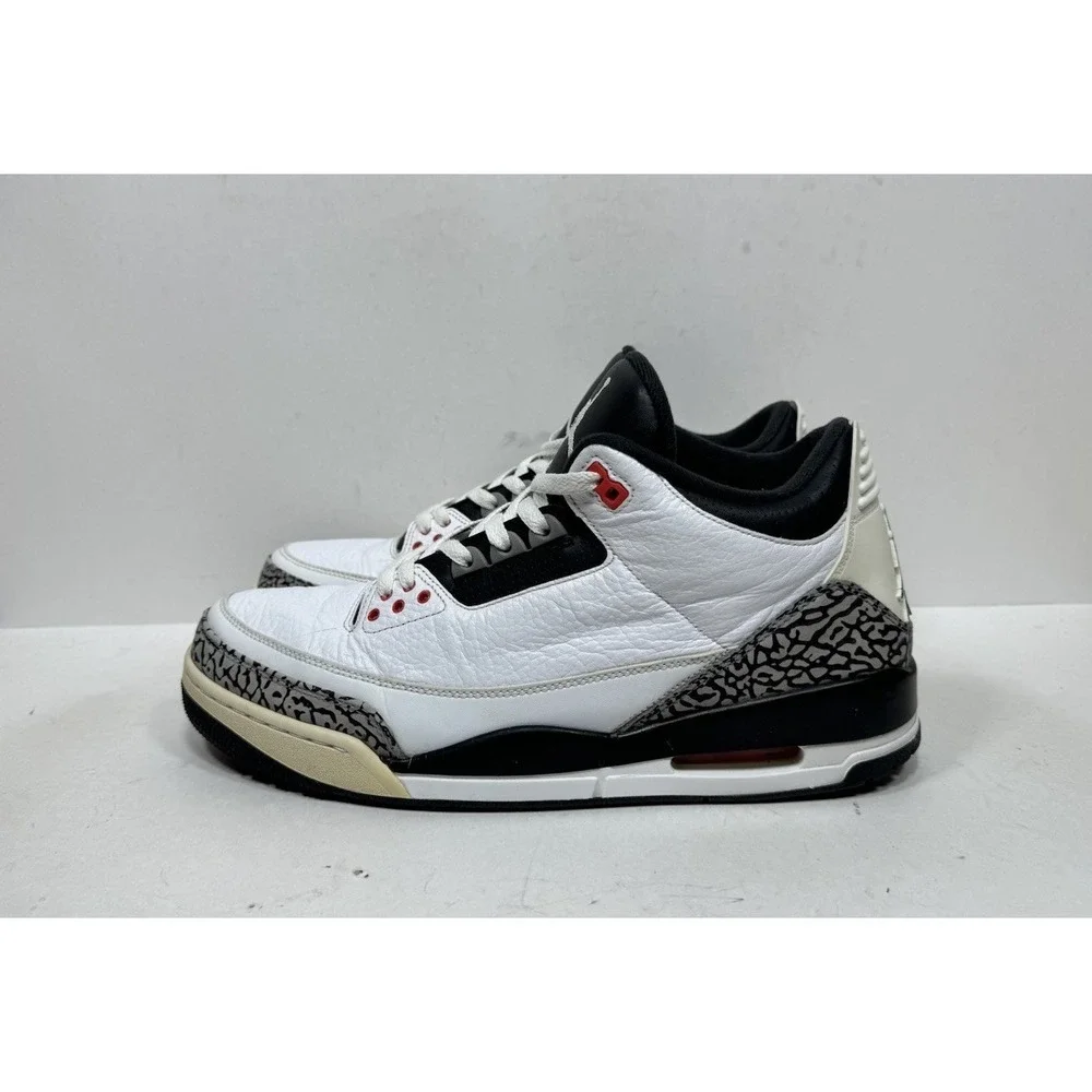 Nike Air Jordan 3 Retro Infrared 136064-123 Size 12 White Black Red Cement Bred‎